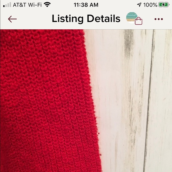 Two by two VC Red sweater layered over black shirt - Picture 4 of 7